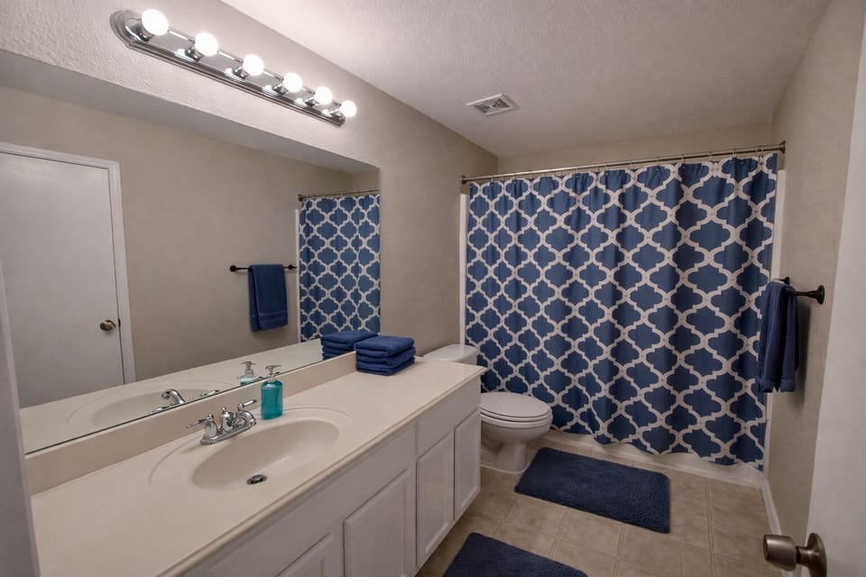 Fully Equipped Full Bathroom Designed for Practical Long-Term Corporate Living