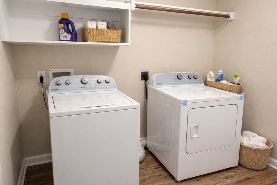 On-Site Washer and Dryer Providing Convenience for Long-Term Crew Housing