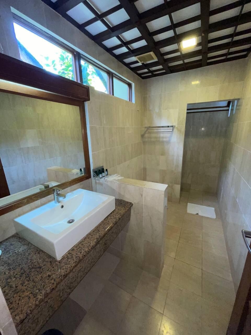 Luxury Triple Room, Private Pool, Sea View | Bathroom | Shower, free toiletries, bidet, towels