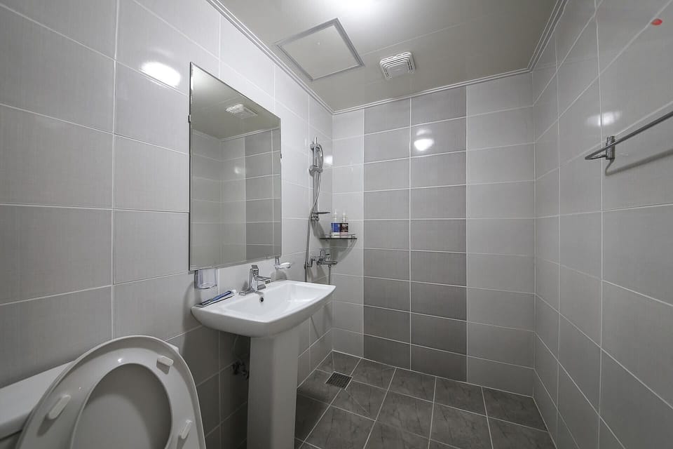 Basic Twin Room, City View | Bathroom | Shower, hair dryer, towels, soap