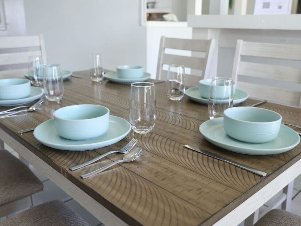 All dishware and cutlery will be here and ready for your stay.