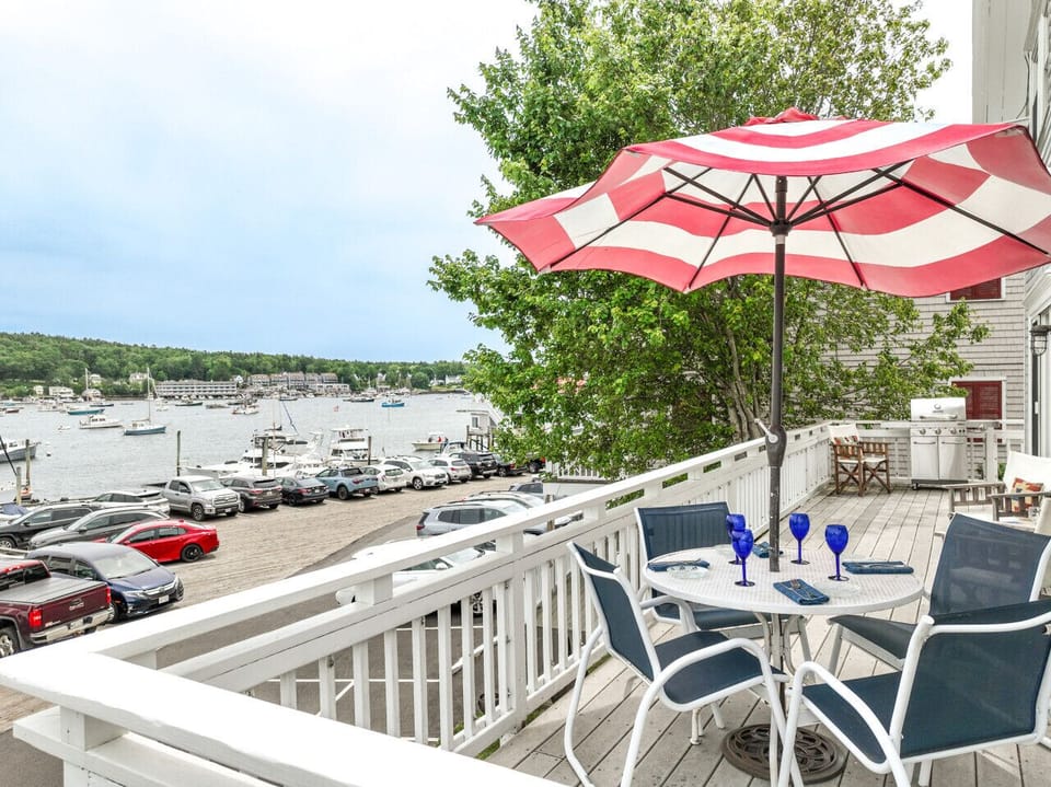 Deck with harbor view