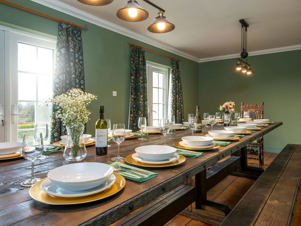 Furniture, Interior Design, Table, Wood, Dining Room, Kitchen & Dining Room Table, Chair, Ceiling, Flooring, Lighting