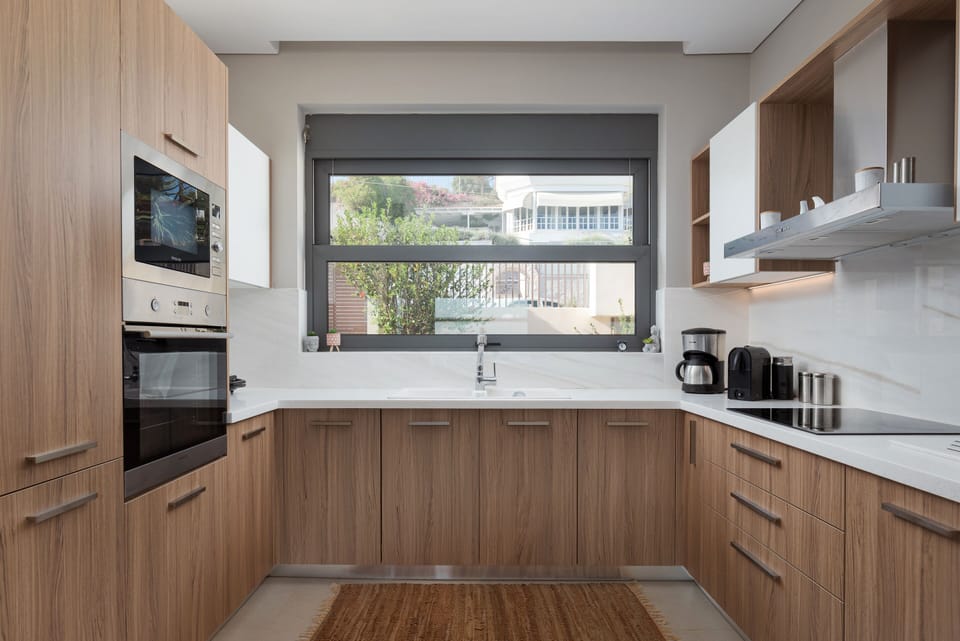 Luxury Villa, Sea View | Private kitchen | Full-size fridge, microwave, oven, stovetop