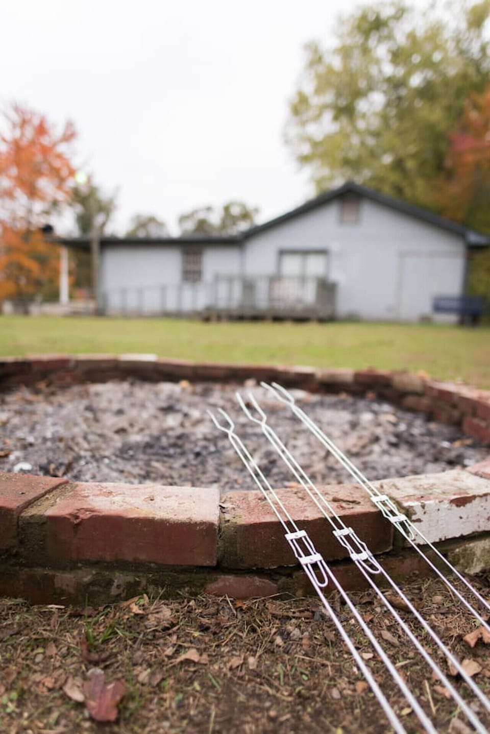 Shared fire pit with roasting skewers (stored in kitchen). Firewood not provided but may be available on request.