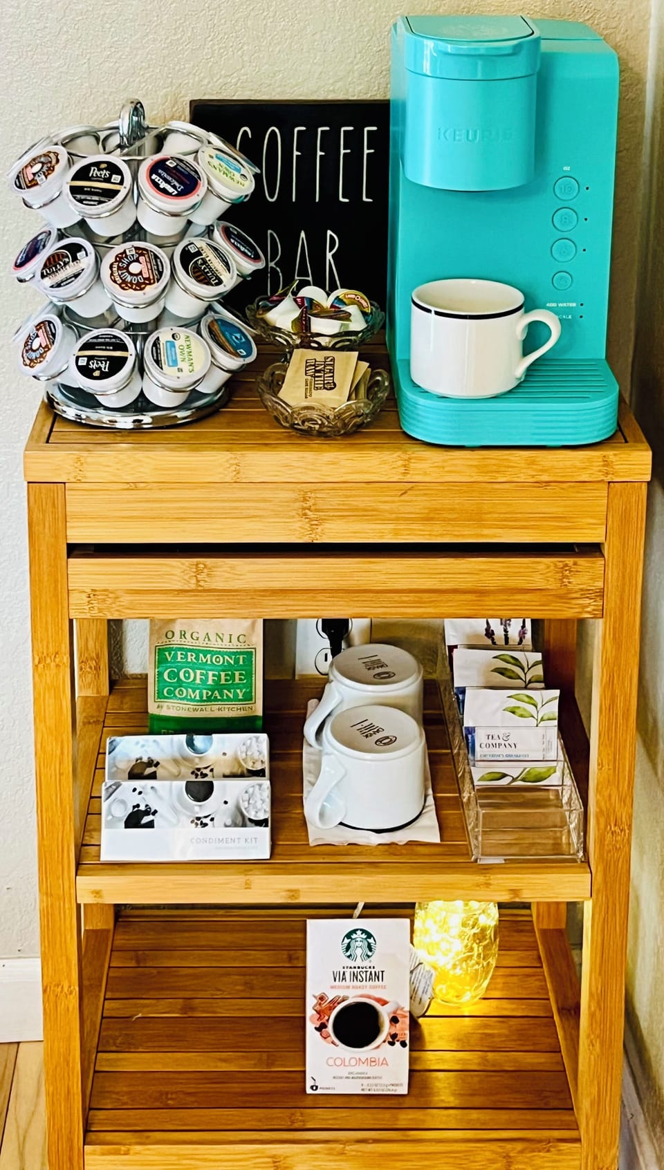 Coffee Bar for a quick caffeine fix when on the go.