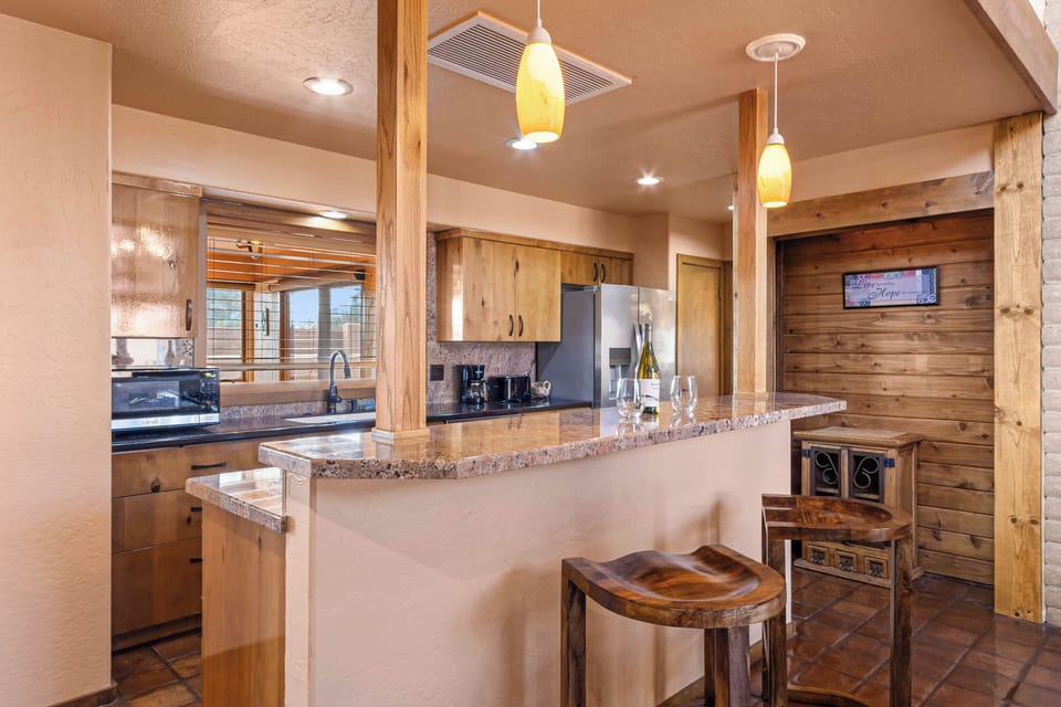 Kitchen Island counter seating for two.