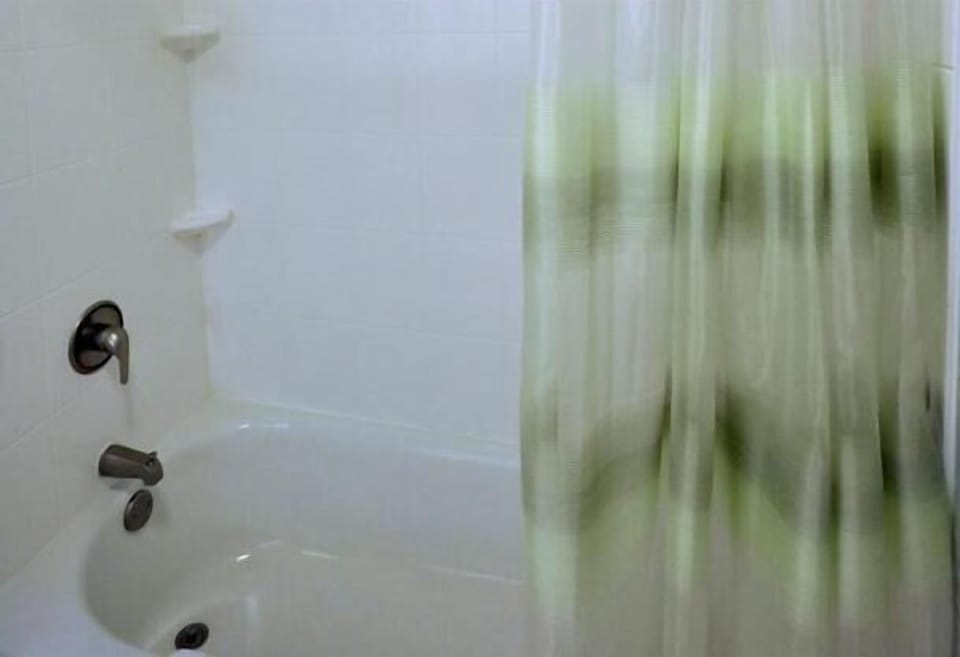 Bathtub, free toiletries, hair dryer, towels