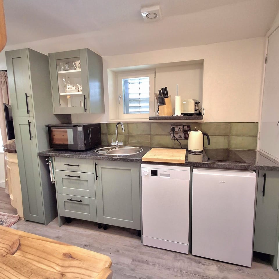 Apartment, 1 King Bed, Kitchenette | Private kitchen | Shared fridge, microwave, coffee/tea maker, electric kettle