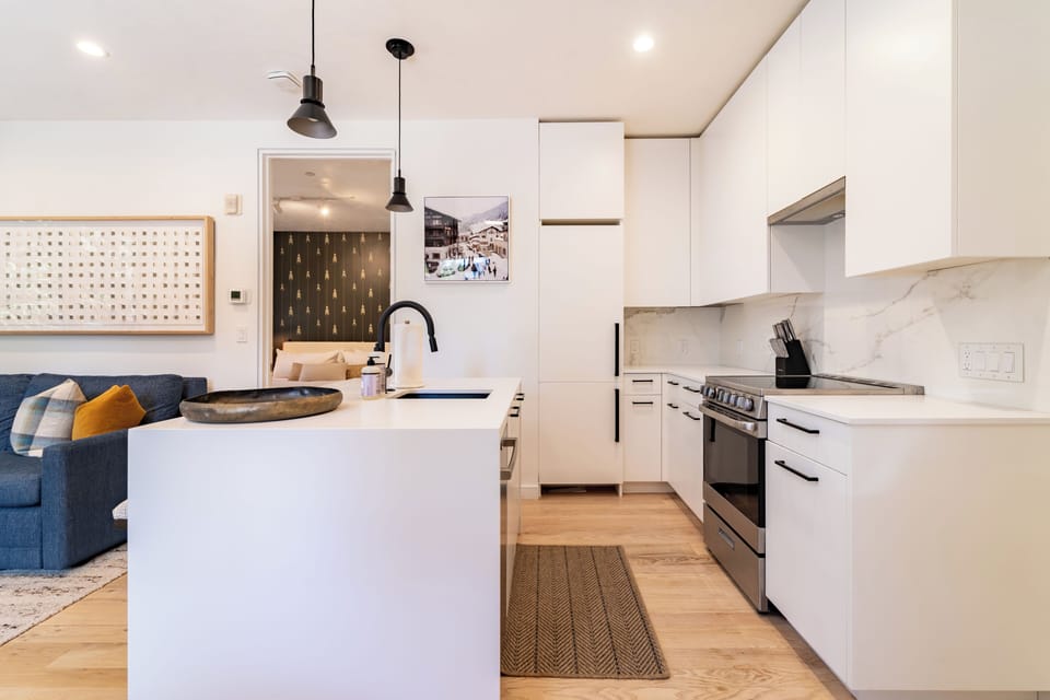 Ample counter and storage space.