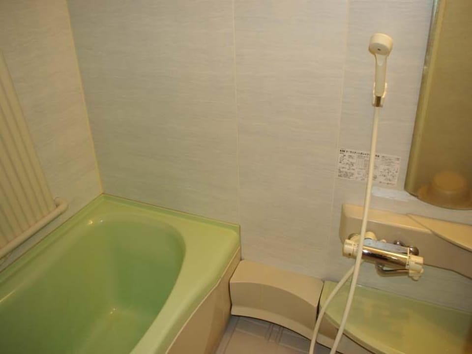 Shower, slippers, towels