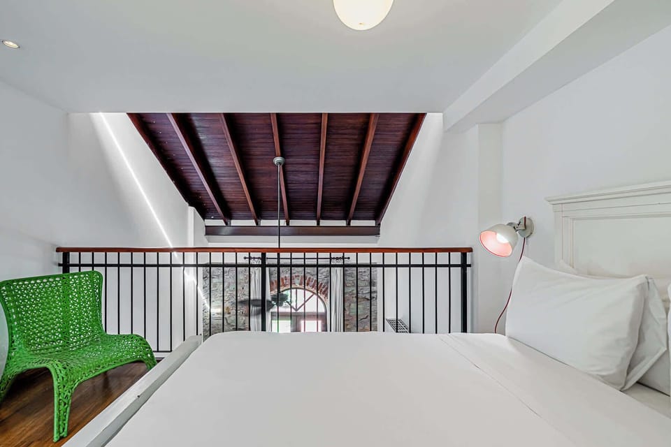 Modern bedroom with TV