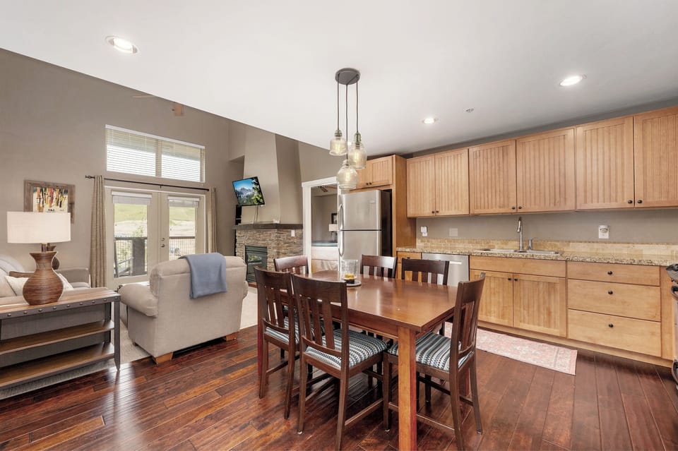 Open concept kitchen, dining and living area gives plenty of space to relax