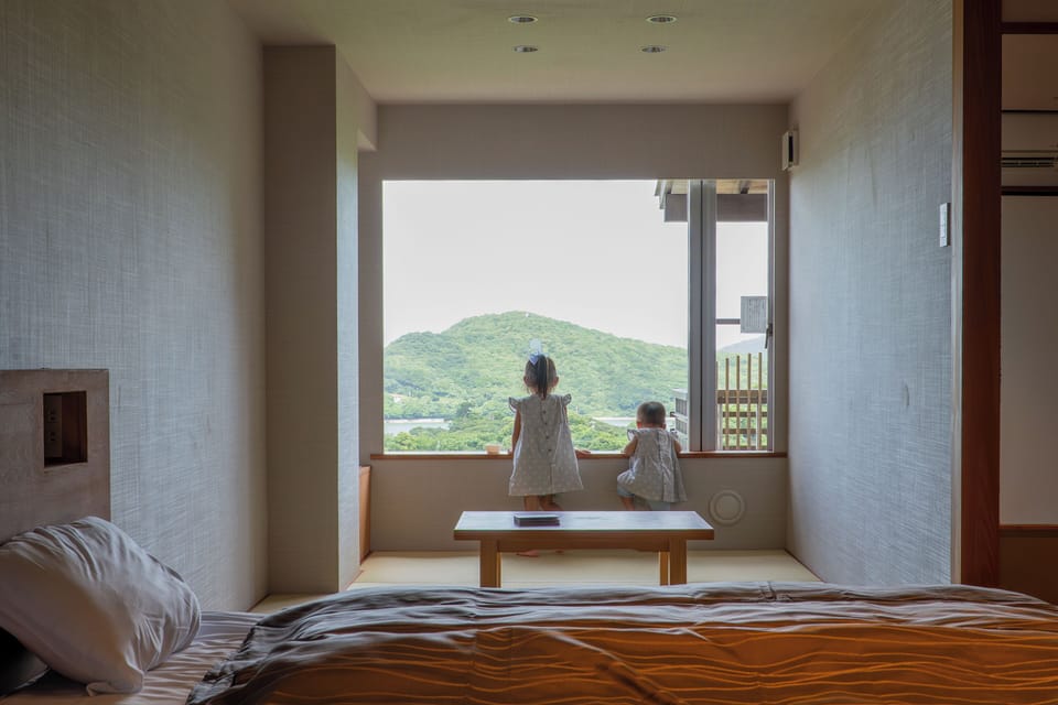 Executive Quadruple Room, 1 Bedroom, Private Bathroom, Ocean View (With open-air bath, Wi-Fi) | Premium bedding, in-room safe, free WiFi, bed sheets