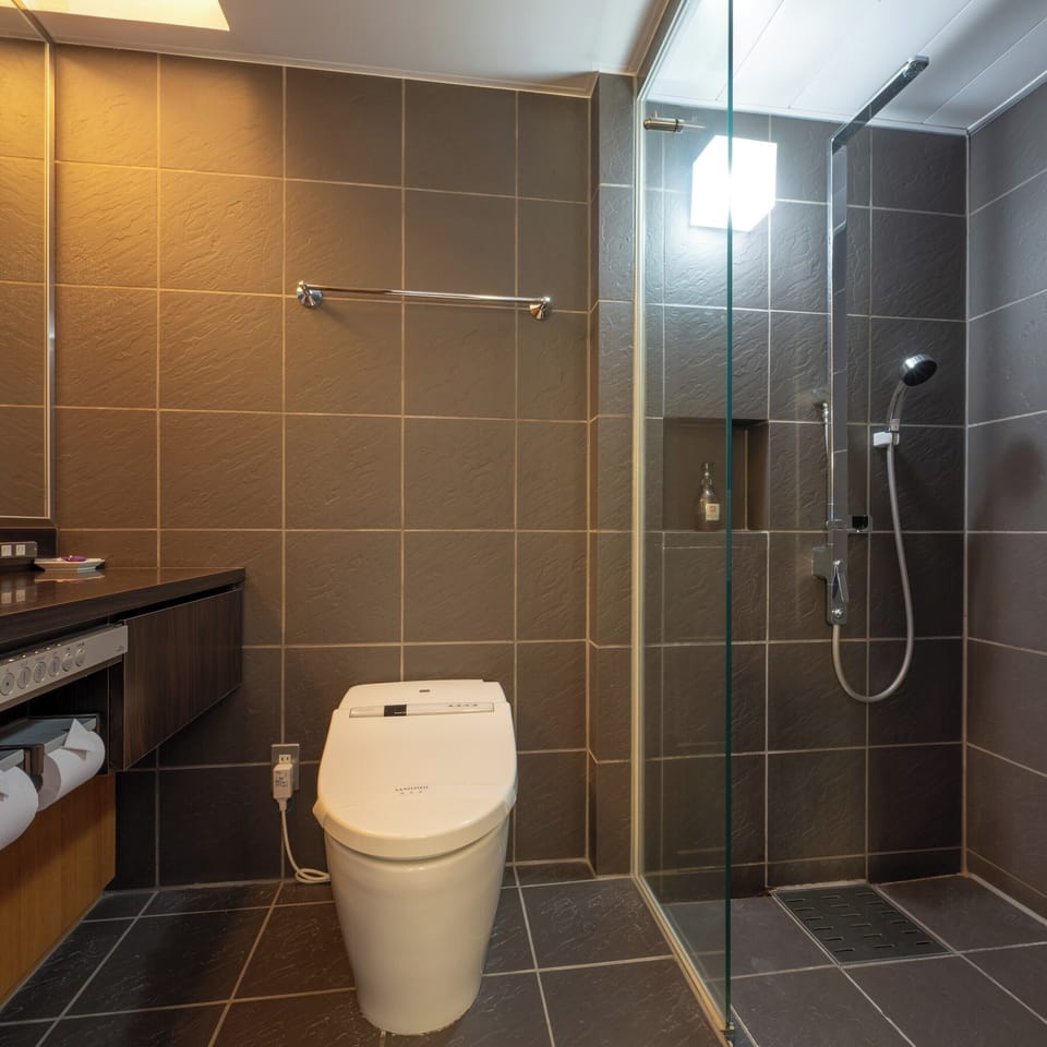 Japanese-Style Economy Room | Bathroom | Free toiletries, hair dryer, slippers, bidet