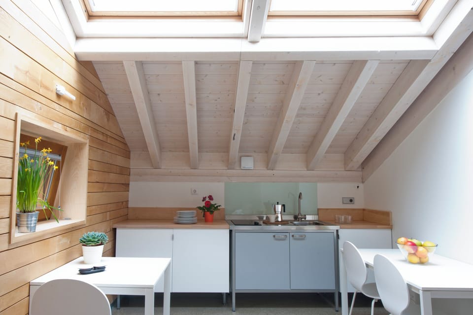 Suite (Home) Abuhardillada | Private kitchen | Full-size fridge, microwave, stovetop, cookware/dishes/utensils