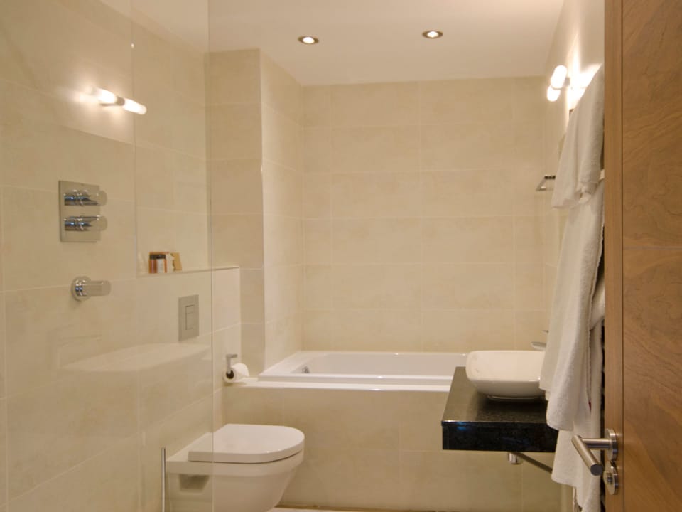 Free toiletries, hair dryer, towels