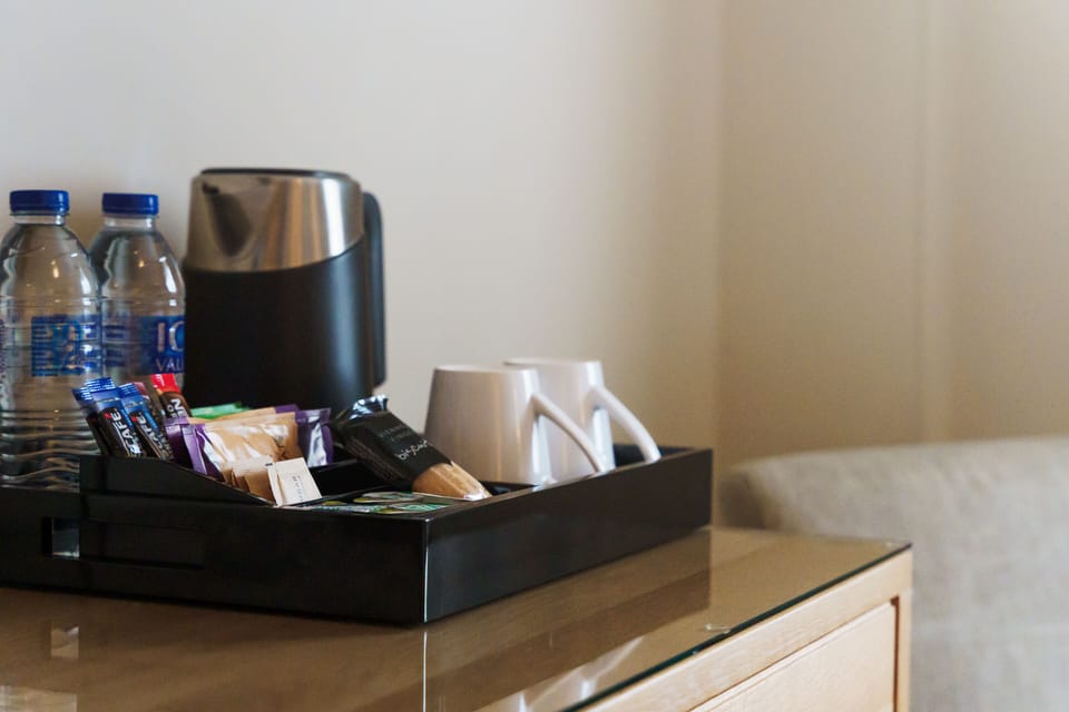 Desk, laptop workspace, iron/ironing board, free WiFi