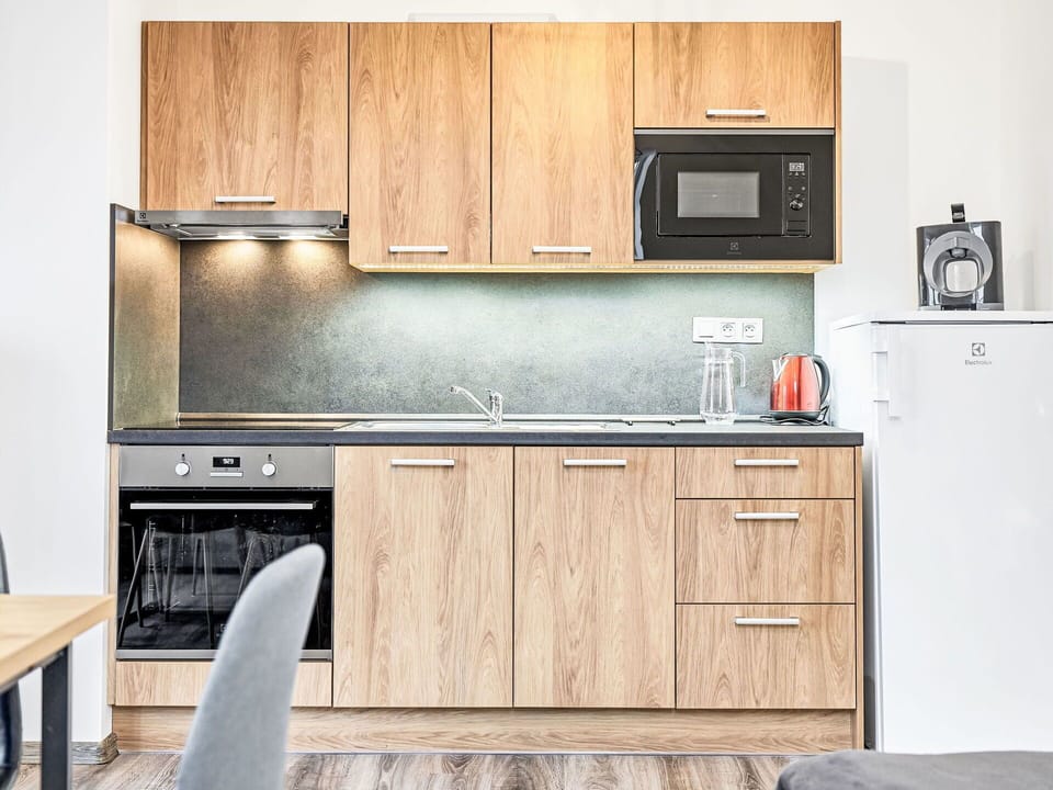 Interior Design, Wood, Furniture, Flooring, Cabinetry, Floor, Room, Apartment, Home, Wood Stain
