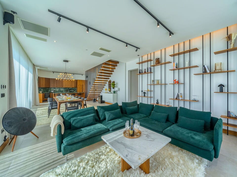 Furniture, Interior Design, Couch, Flooring, Floor, Wood, Living Room, Ceiling, Wood Flooring, Apartment