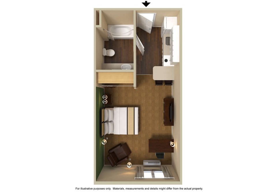 Pillowtop beds, desk, laptop workspace, blackout drapes