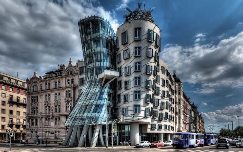 5 minutes away
Dancing House (Tančící dům). This pillar of modern architecture in Prague “danced” onto the Rašínovo Embankment in 1996.