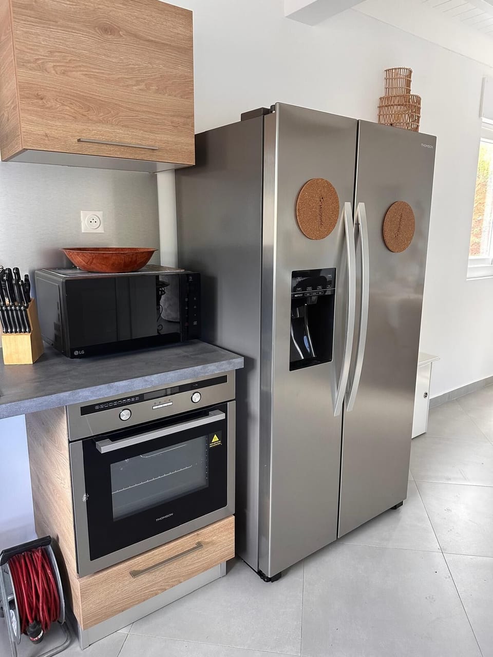 Comfort Villa, 3 Bedrooms, Non Smoking, Sea View (La Désirade) | Private kitchen | Full-size fridge, microwave, oven, stovetop