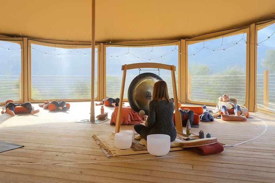 Experience deep relaxation with our monthly Gong Bath in SPACE – held the first Saturday of every month in a stunning natural setting.
