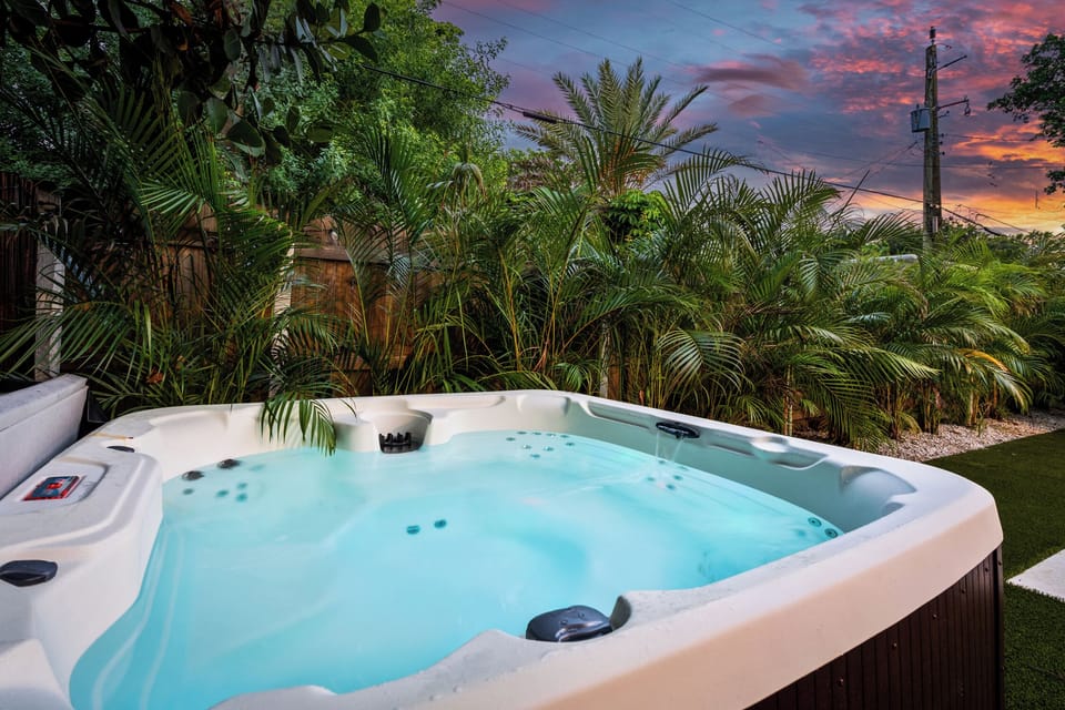 From dusk till dawn, it’s always hot tub time.