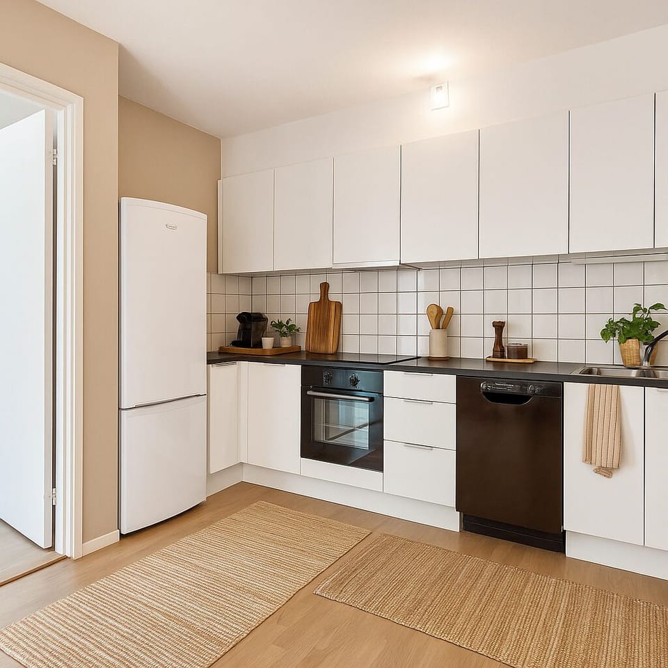 Stylish, fully equipped kitchen—cook, dine, and feel right at home