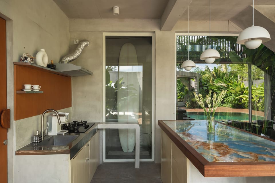 Deluxe Villa, 3 Bedrooms, Non Smoking, Pool View | Private kitchen | Coffee/tea maker, fridge, cookware/dishes/utensils, kitchen island