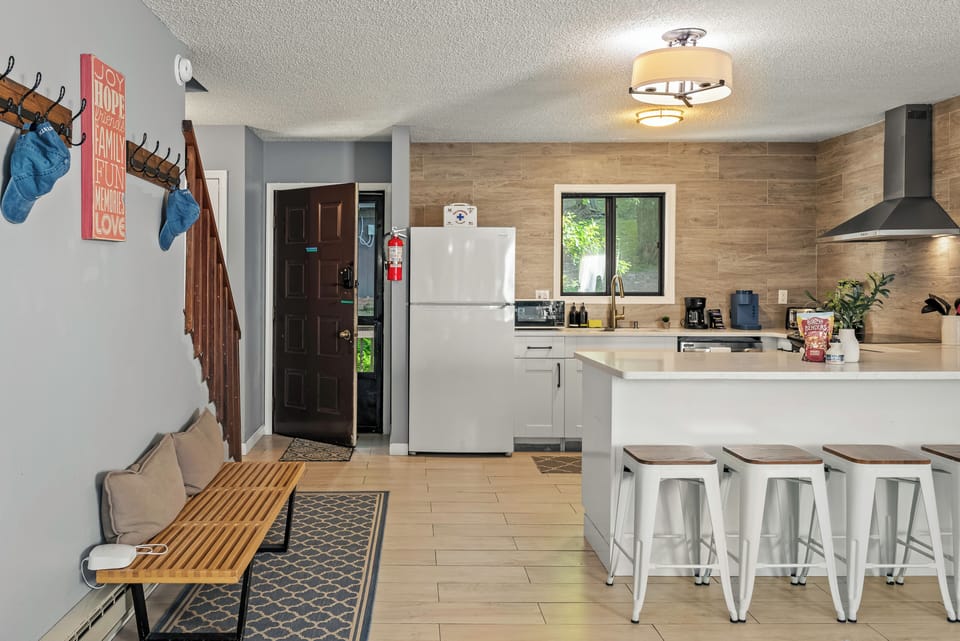 Enhance your breakfast experience with the barstool seating.