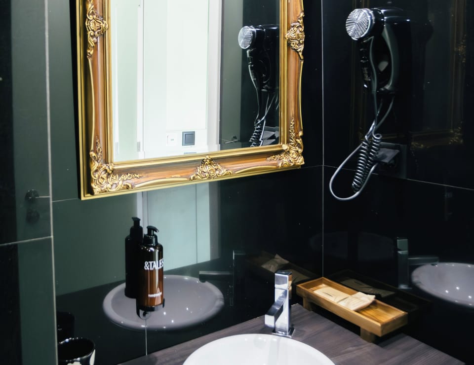 Free toiletries, hair dryer, slippers, towels
