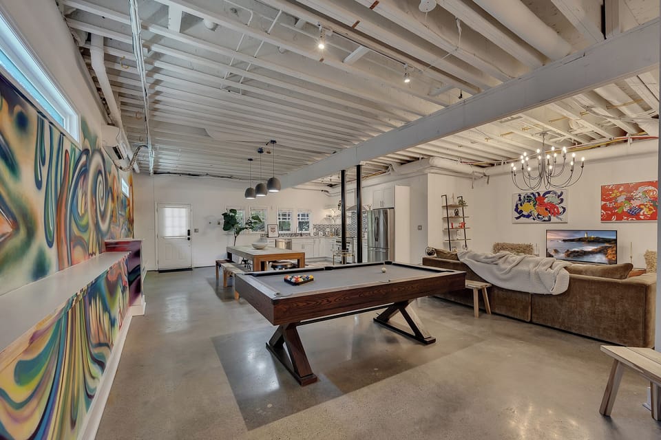 Billiard area for additional entertainment.