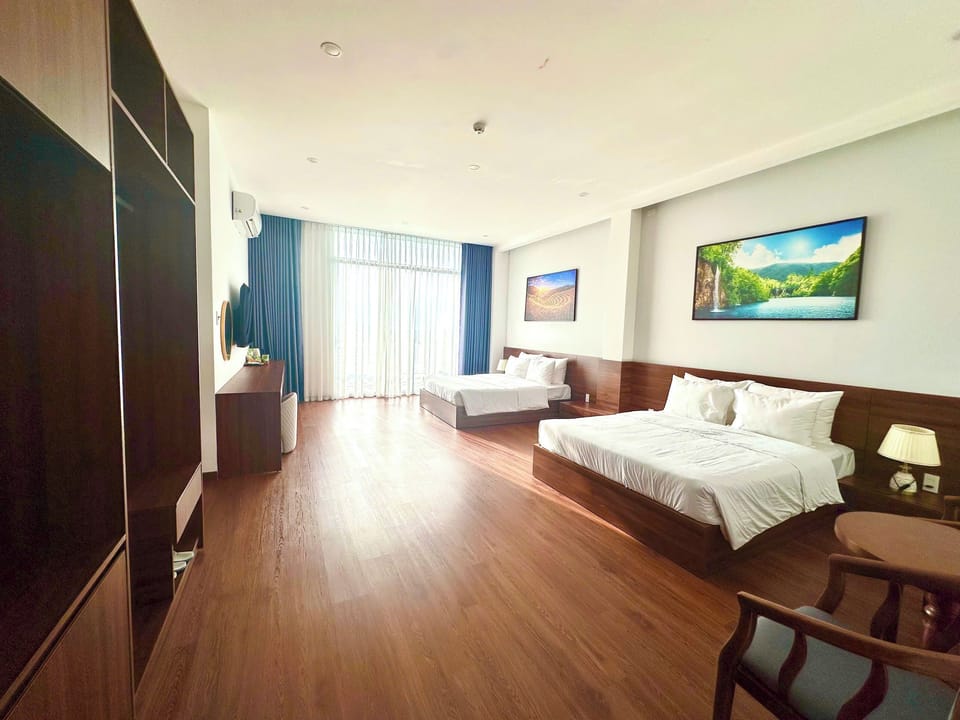 Family Double or Twin Room, Balcony, Sea View | Premium bedding, memory foam beds, desk, laptop workspace