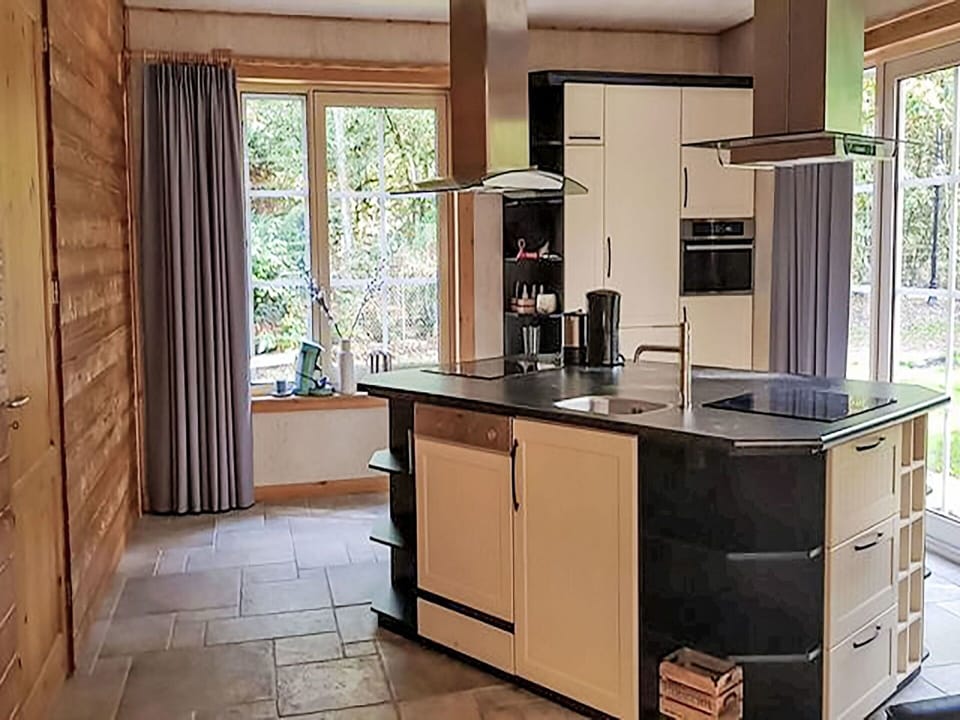 Flooring, Furniture, Wood, Interior Design, Kitchen, Countertop, Cabinetry, Kitchen Appliance, Floor, Home