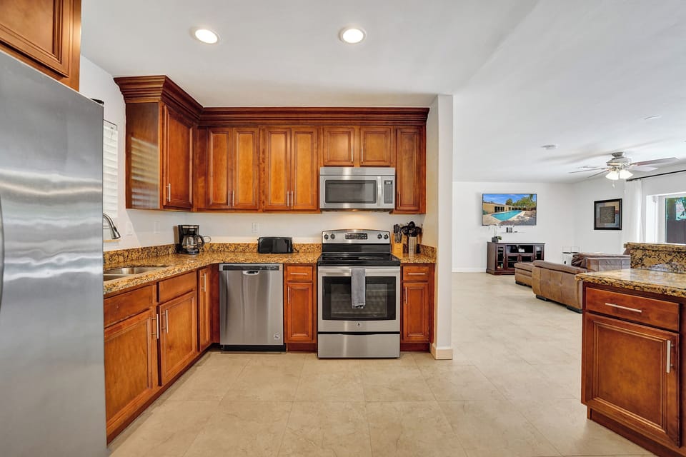 Kitchen with all you need for home cooking