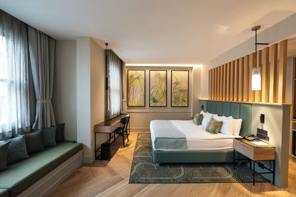 Pera Premium Deluxe Room | In-room safe, desk, laptop workspace, blackout drapes