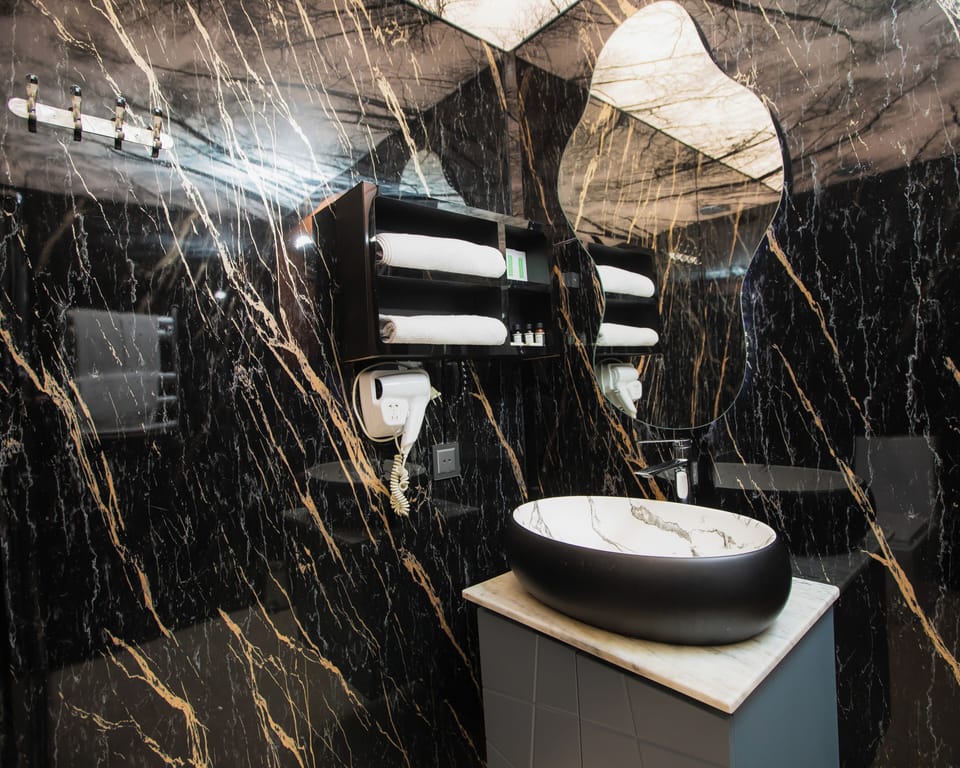 Free toiletries, hair dryer, slippers, bidet