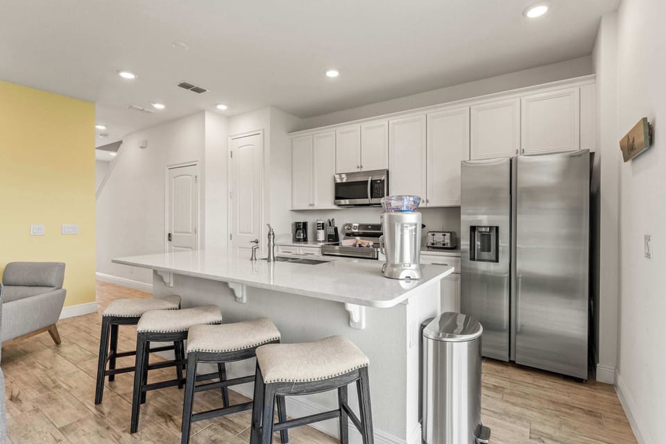 Counter seating at the full kitchen 