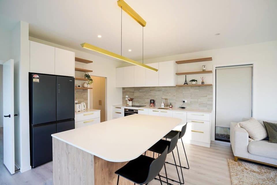 full-size kitchen with the essentials to cook your favorite meals like at home 