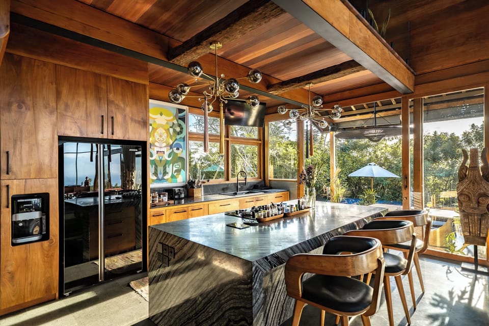 Luxury Villa, 3 Bedrooms, Patio, Ocean View | Private kitchen | Fridge, microwave, oven, stovetop