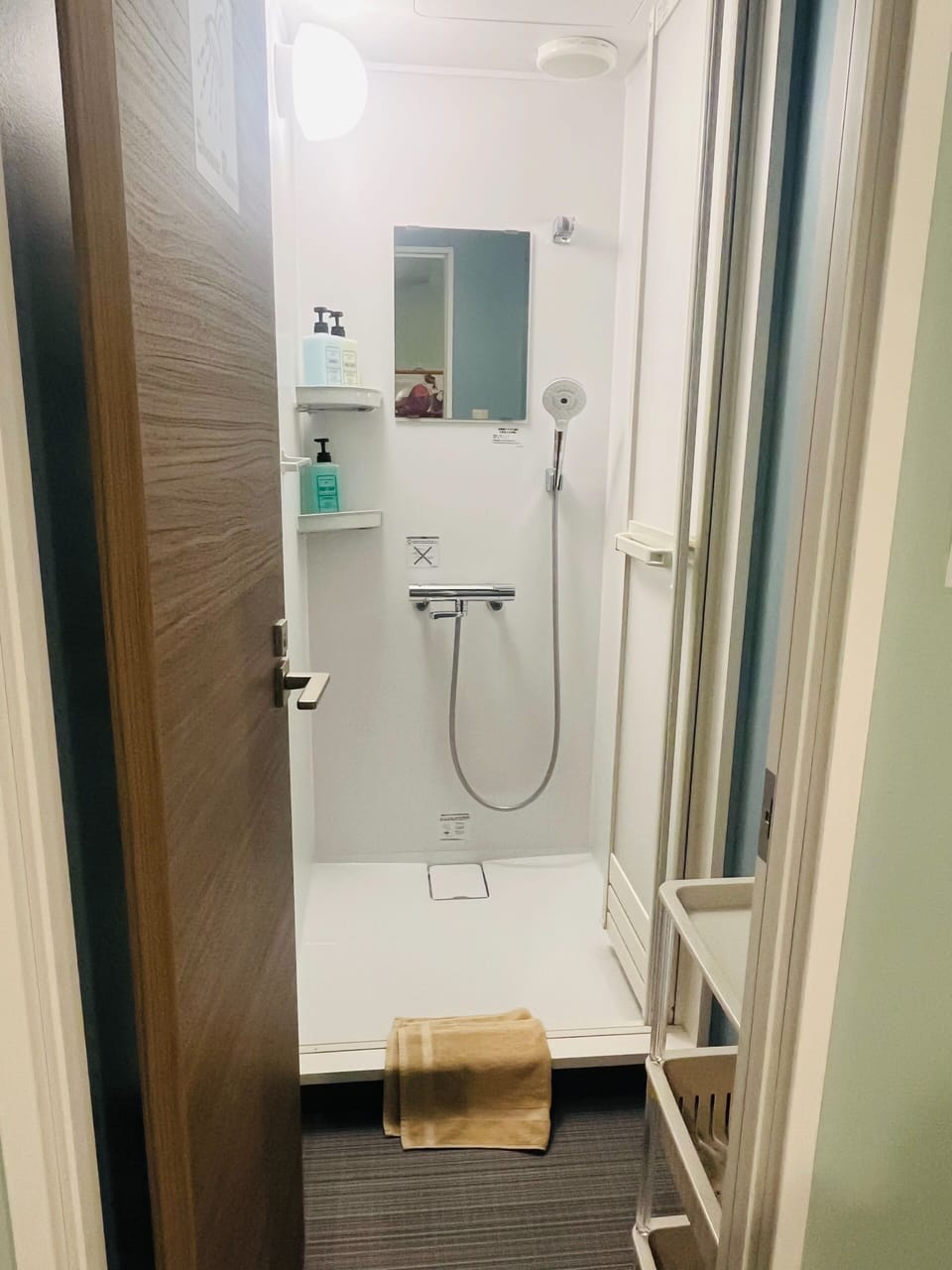 Shower, free toiletries, hair dryer, slippers