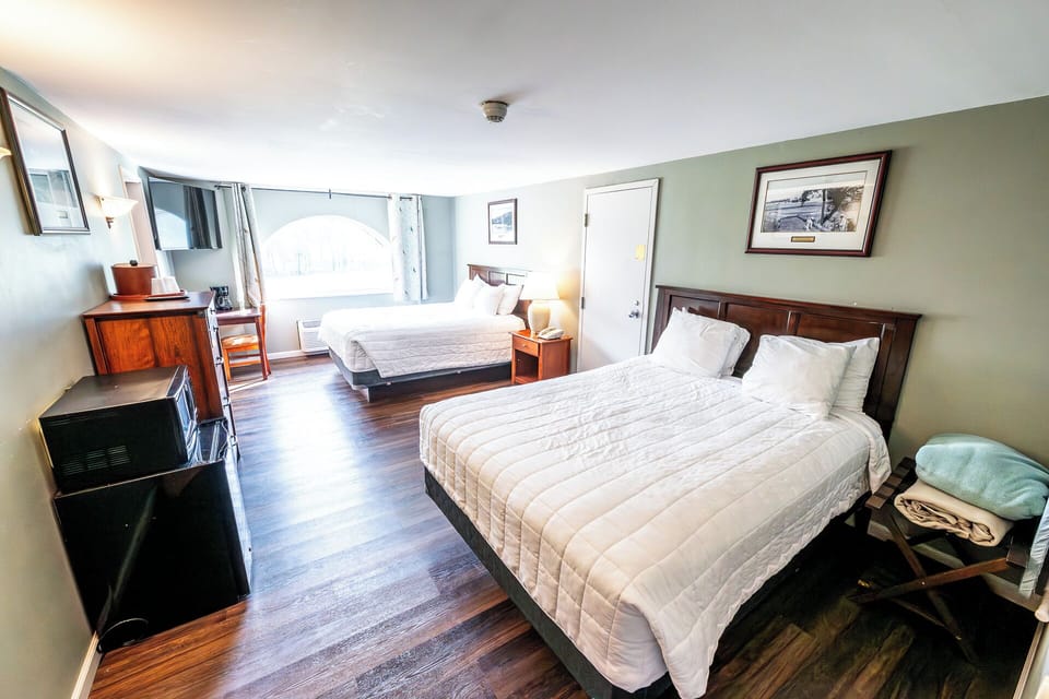 Settle into a bright double-bed room made for easy stays.