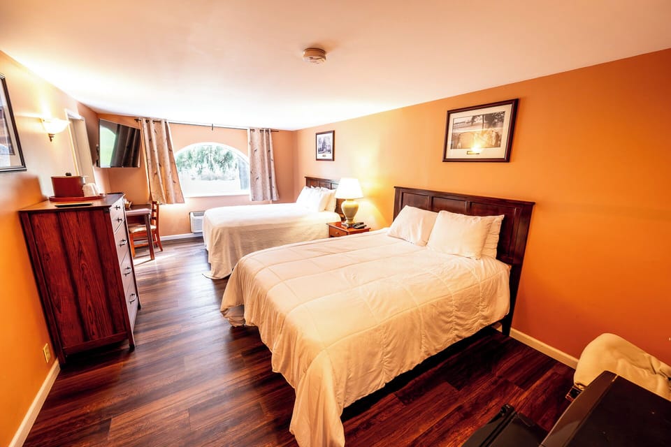 Recharge in a warmly lit room with inviting, homey tones.