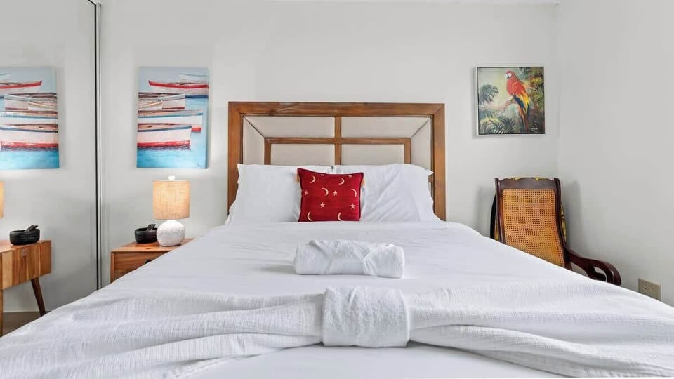 Indulge in our elegant master suite with a luxurious queen-sized bed. An opulent haven for ultimate relaxation.