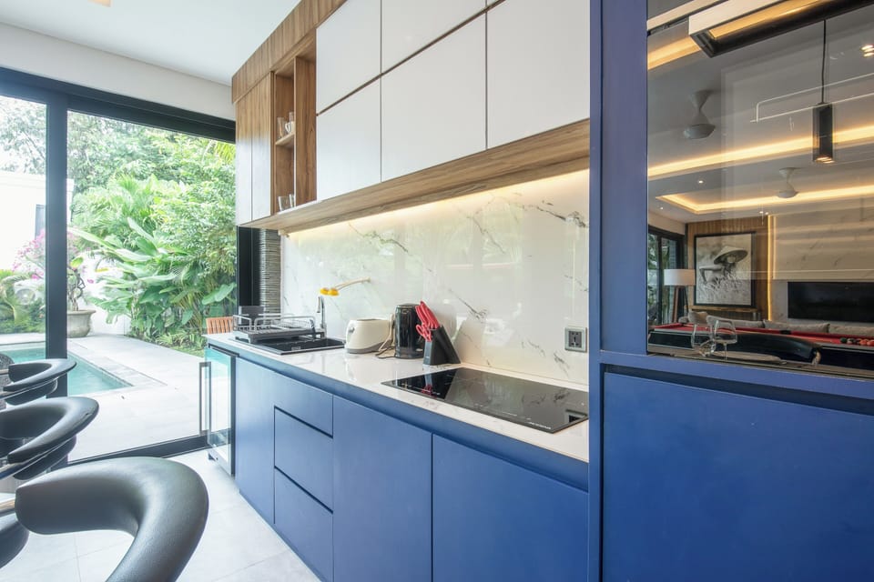 kitchen with modern stove