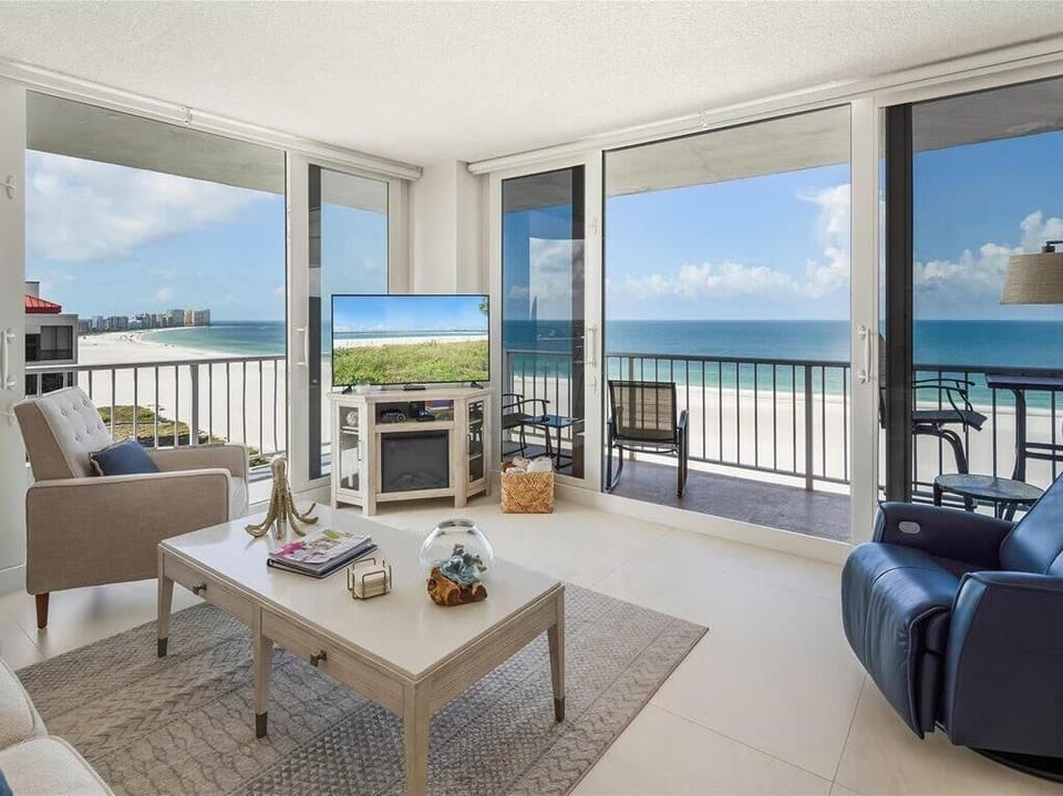 Living Room with Beach and Gulf Views