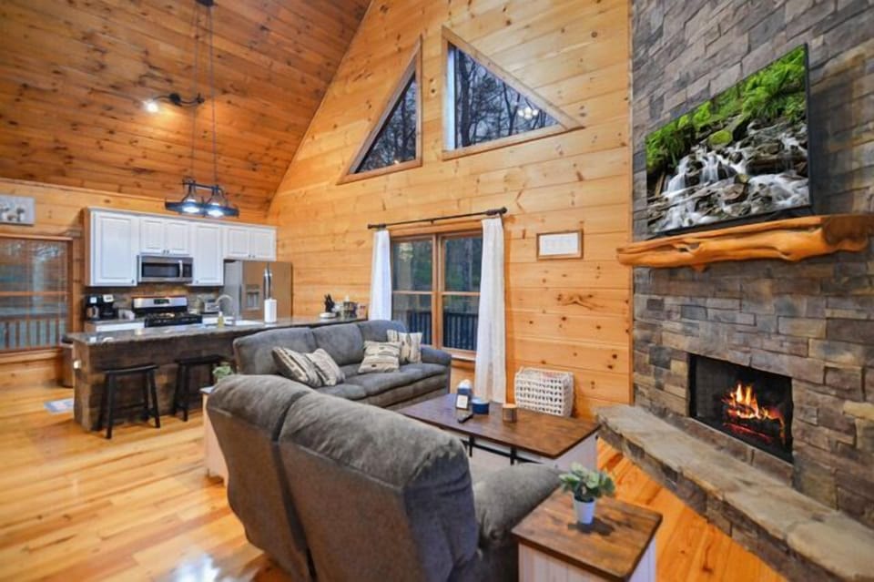 Living room and kitchen view