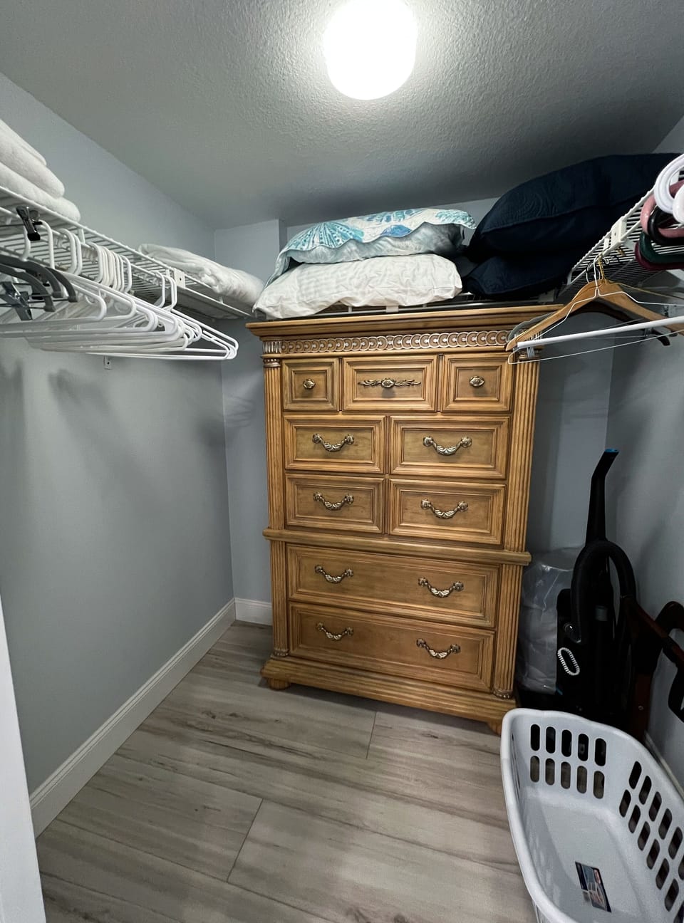 Walk in closet attached to the bedroom for extra storage space. - Walk in closet attached to the bedroom for extra storage space.